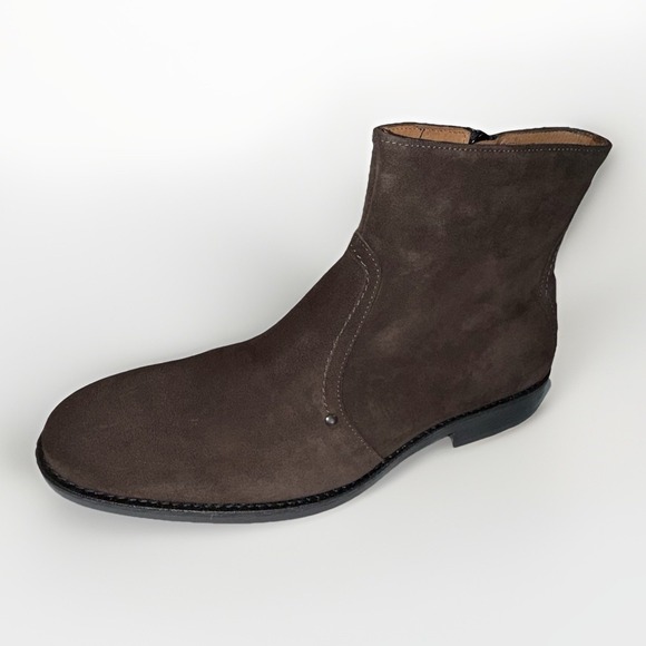 Johnson And Murphy Other - Johnston & Murphy J&M 1850 Brown Suede Zip Boots Men's Size 11 M Style #59-11942
